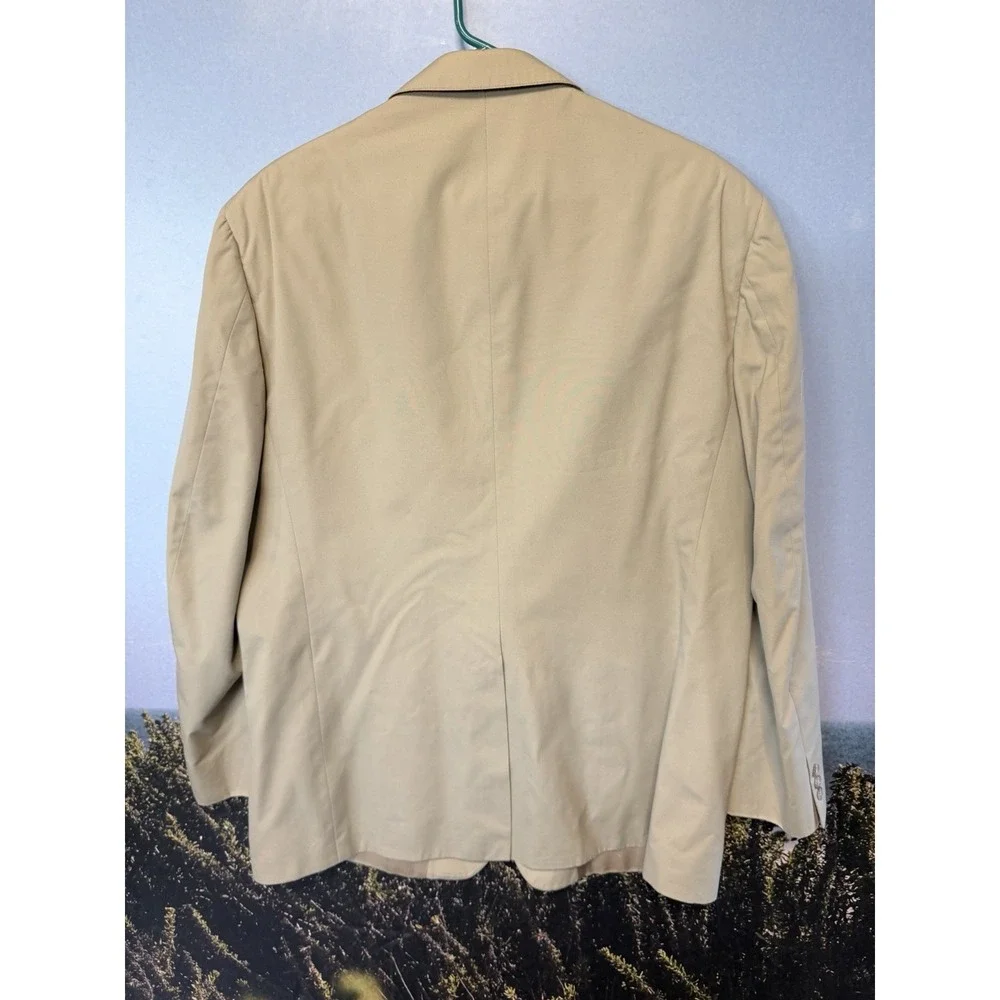 Vintage Brooks Brothers 2 PC Suit Khaki Chino Beige Tan 40x30 2XL
